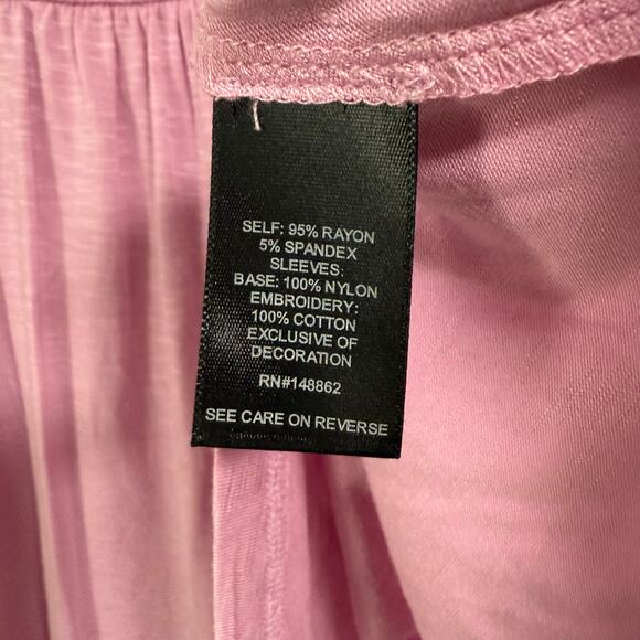 Torrid New Mauve Knit Crew Neck Lace Dolman Sleeve Baby Doll Top Size 1 - Picture 10 of 16